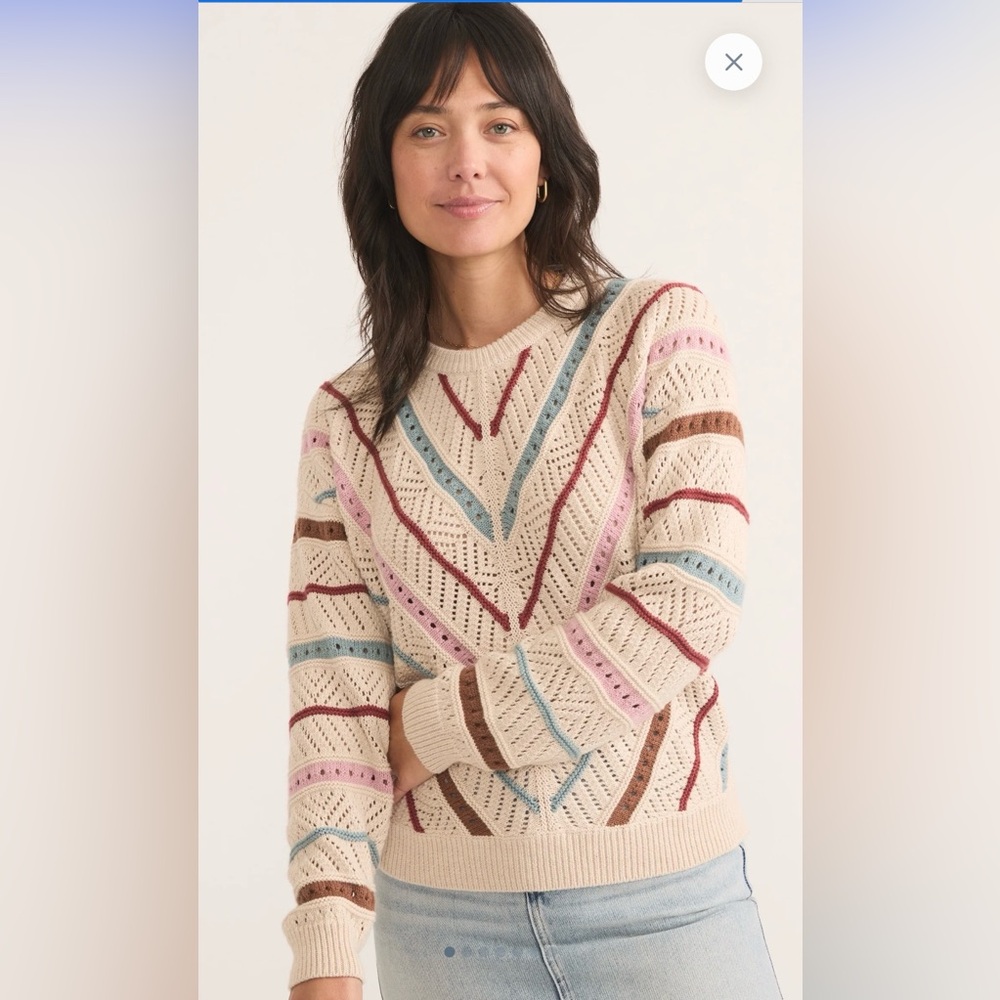 Marine Layer Multicolor Crew Neck Sweater